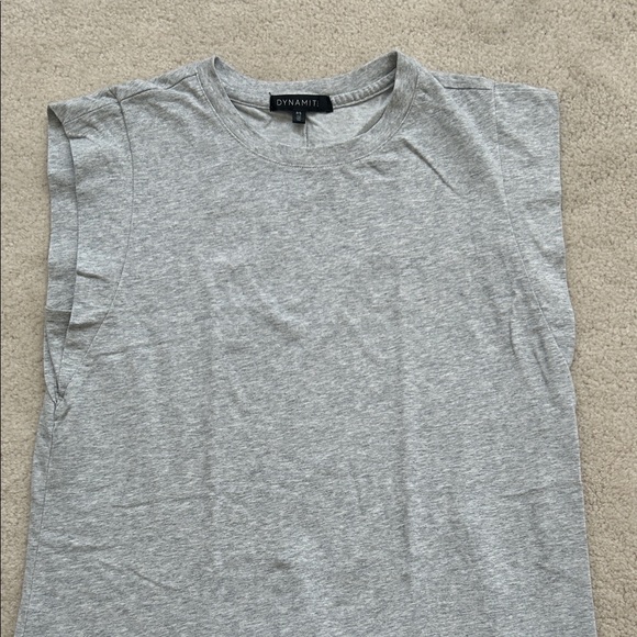 Dynamite Light Gray Tshirt Dress - Size S - Picture 4 of 5